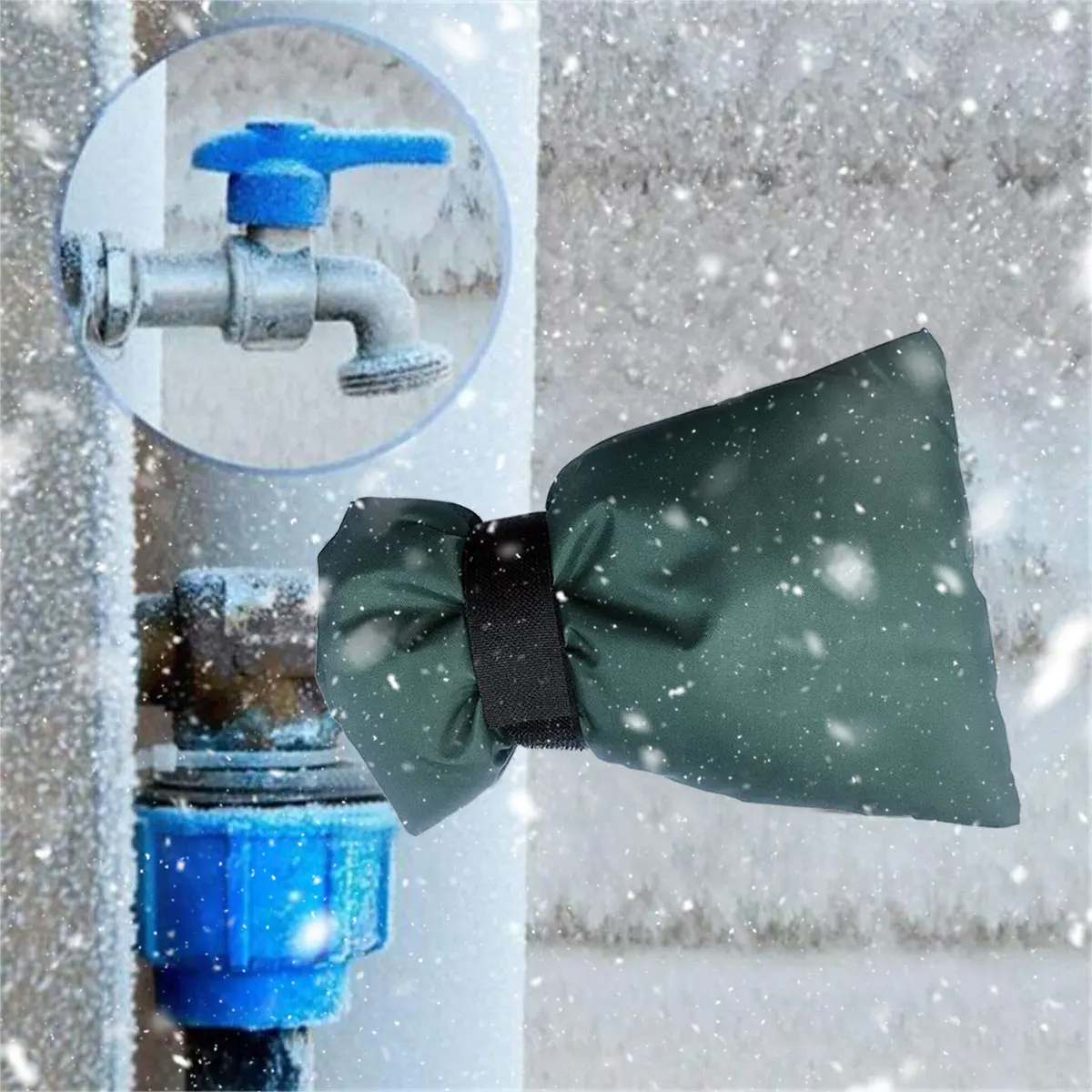 

2PC 18*15*5cm Winter Waterproof Outdoor Faucet Cover Outside Garden Faucet Freeze Protection Sock Reusable Tap Protector