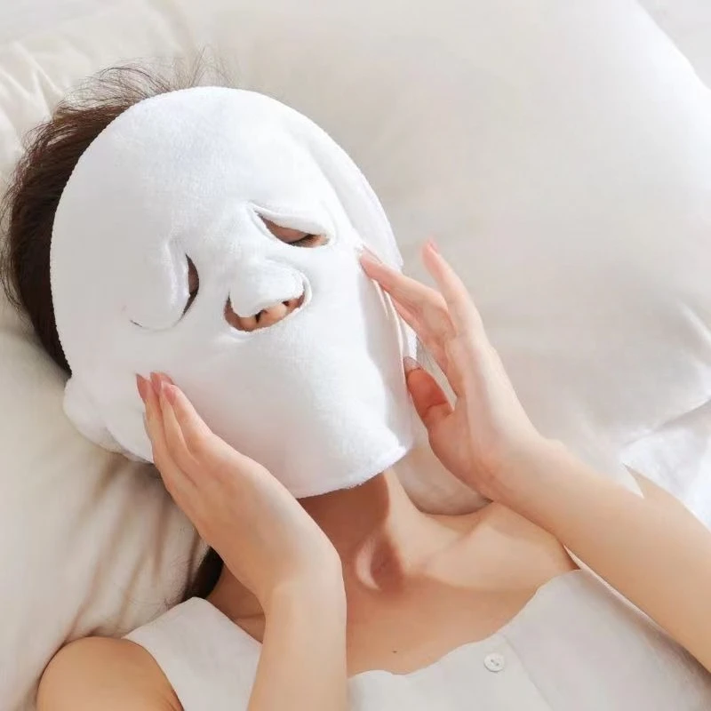 1pc Hot Compress Towel Soft Skin-friendly Steam Heating Cold Hot Compress Face Towel Wet Compress Irrigation Face Towel