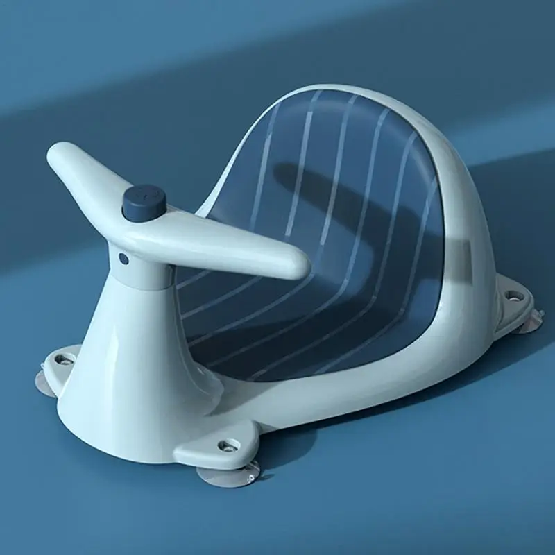 Asiento de baño para bebé, asientos de baño con forma de ballena de dibujos animados, asiento de baño antideslizante para bebés, asientos de baño de seguridad con rociador de agua para