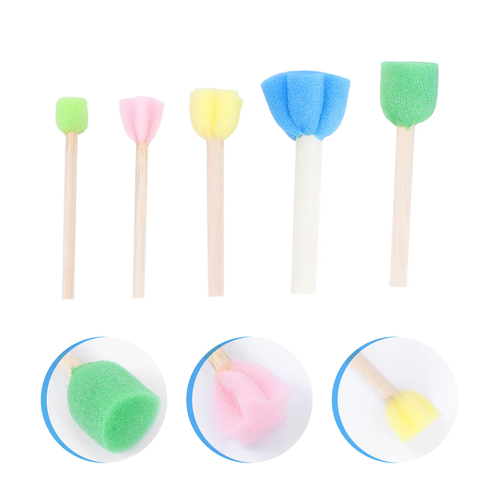 15Pcs Mini Flower Shaped Sponge Stamp Set Premium Kids Painting Tools Creative Art Graffiti Brush Stippler Set