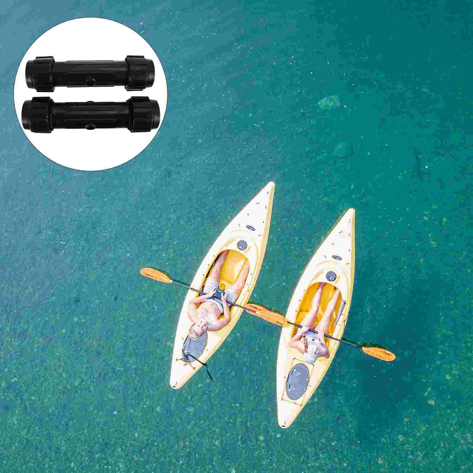 2 Pcs Paddle Connector Connection Pipe Screw Joint Tool Plastic Canoe Paddles Boat Connectors Kayak