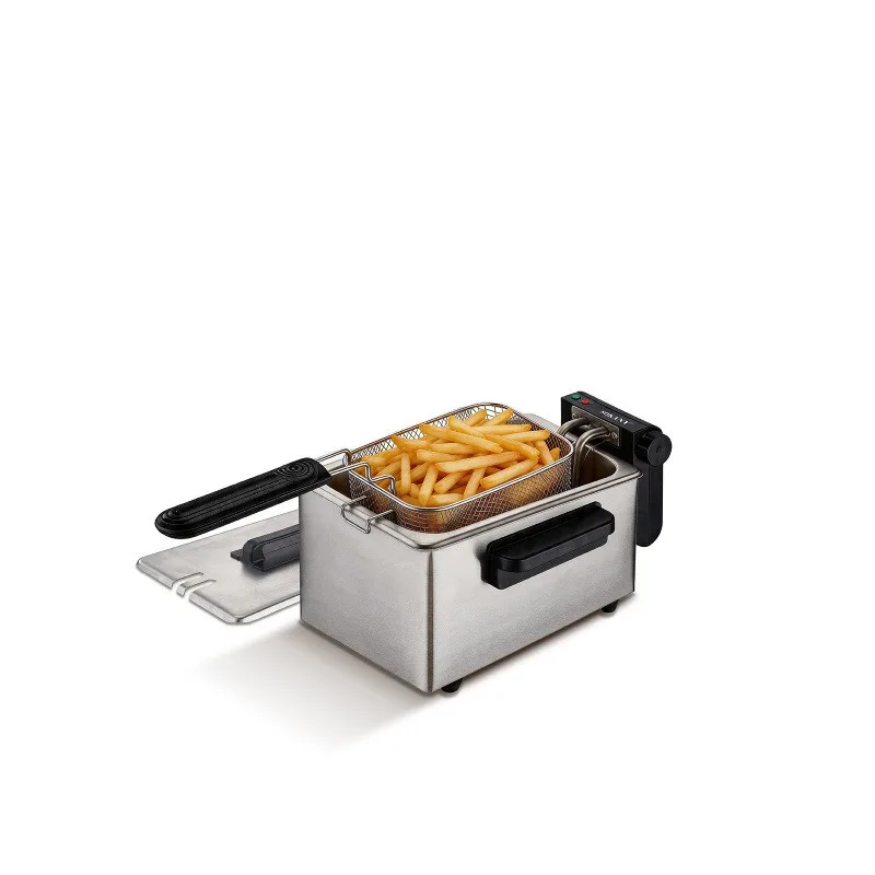2.5L Electric Deep Fryer Small Countertop Fryer for Home Commercial Use French Fries Chicken Skewers
