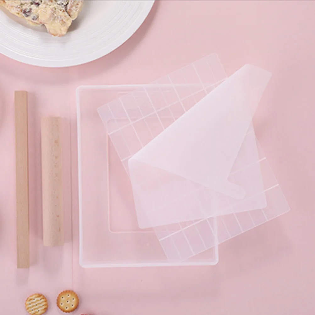 Kit de herramientas para hacer turrón, 5 uds., placa antiadherente para hornear de calidad alimentaria, caja de molde, palo de corte rodante, herramientas para hornear dulces DIY