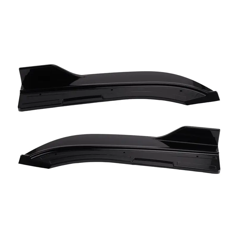 AEA6-1Pair Rear Bumper Side Spoiler Corner Cover Glossy Black Trim Panel For BMW 5 Series E60 Car Exterior Parts