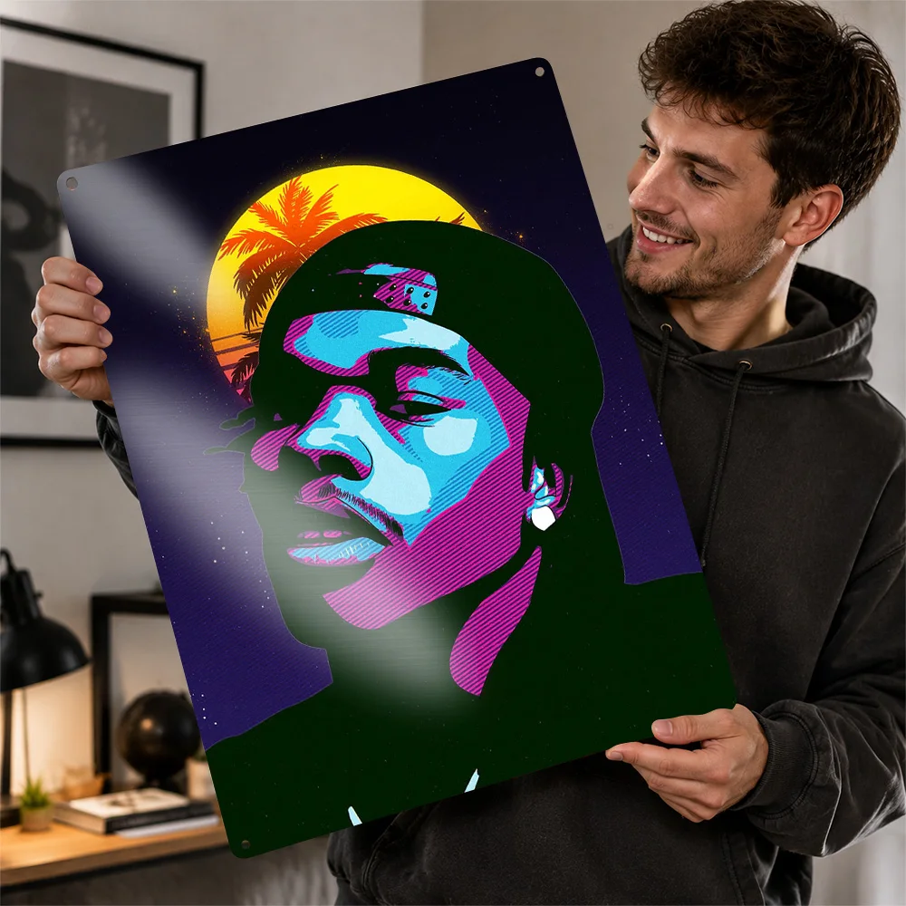 Lil Baby Retro Pop Art Poster Retro 3D Printed Metal Signs Customized Wall Hanging Gift for Bathroom Decor Room Wand Deko Home