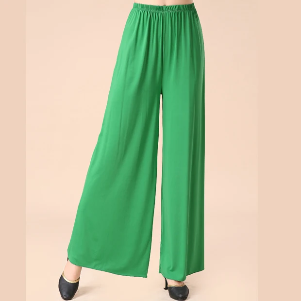 Wide Leg Pants Square Dance Costume Women Latin Dance Clothes Dancing Pants Women Performance Practice Flared Pants Mom