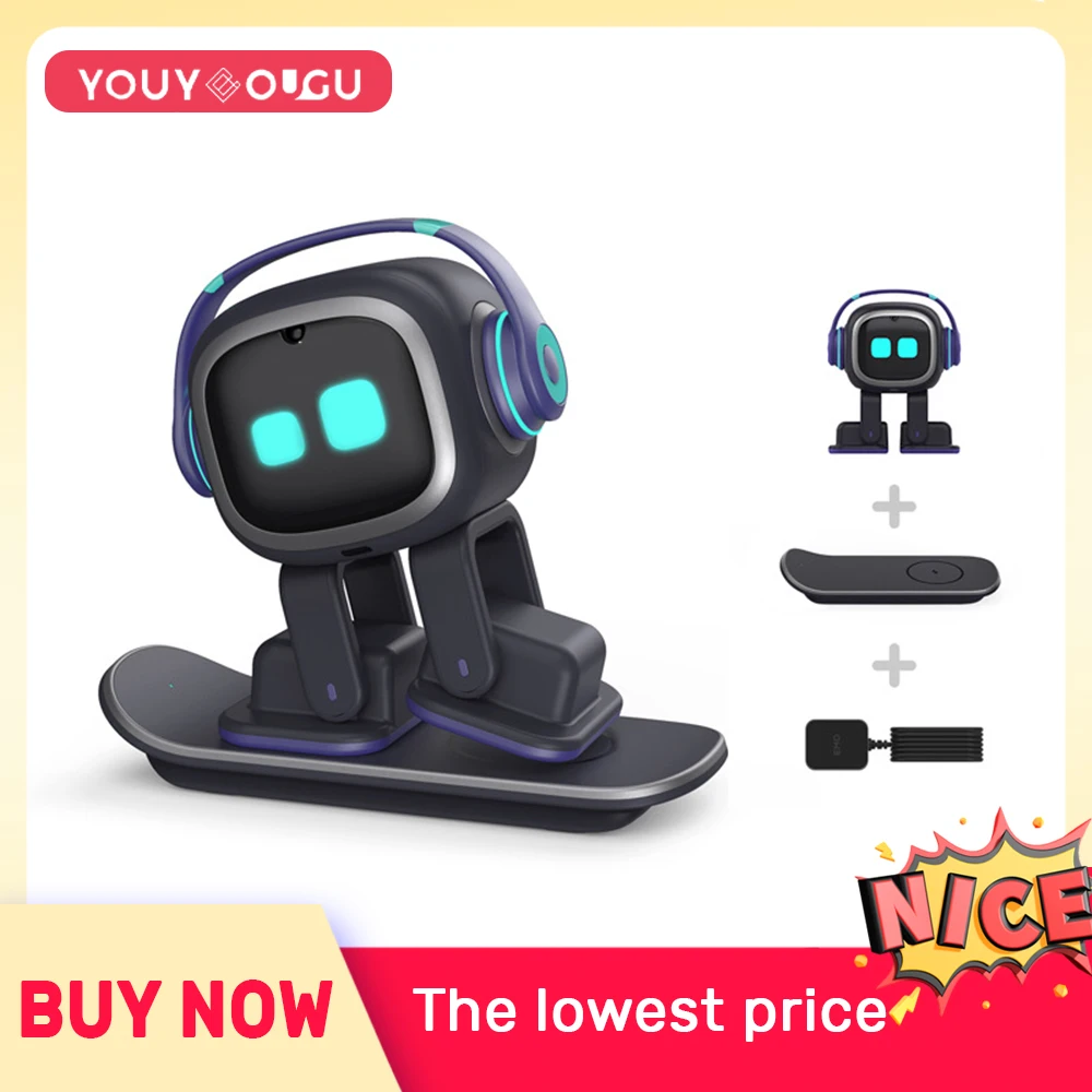 

Emo Robot Intelligent Ai Emopet Emotional Voice Interaction Accompany Children Electronic Pet For Desktop Face Recognition Gift