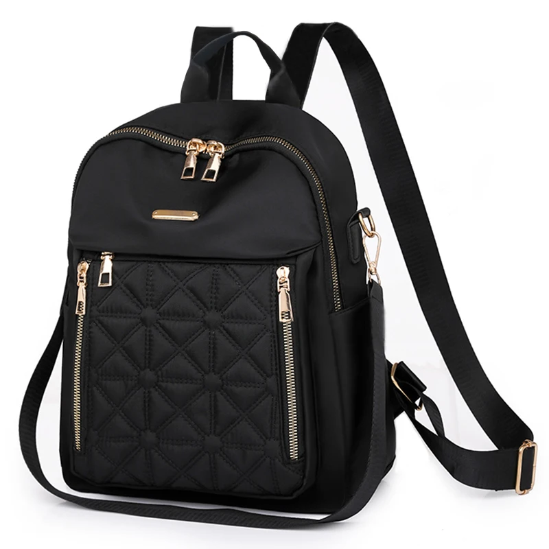 New fashion nylon fabric backpack women's backpack travel bag image 4