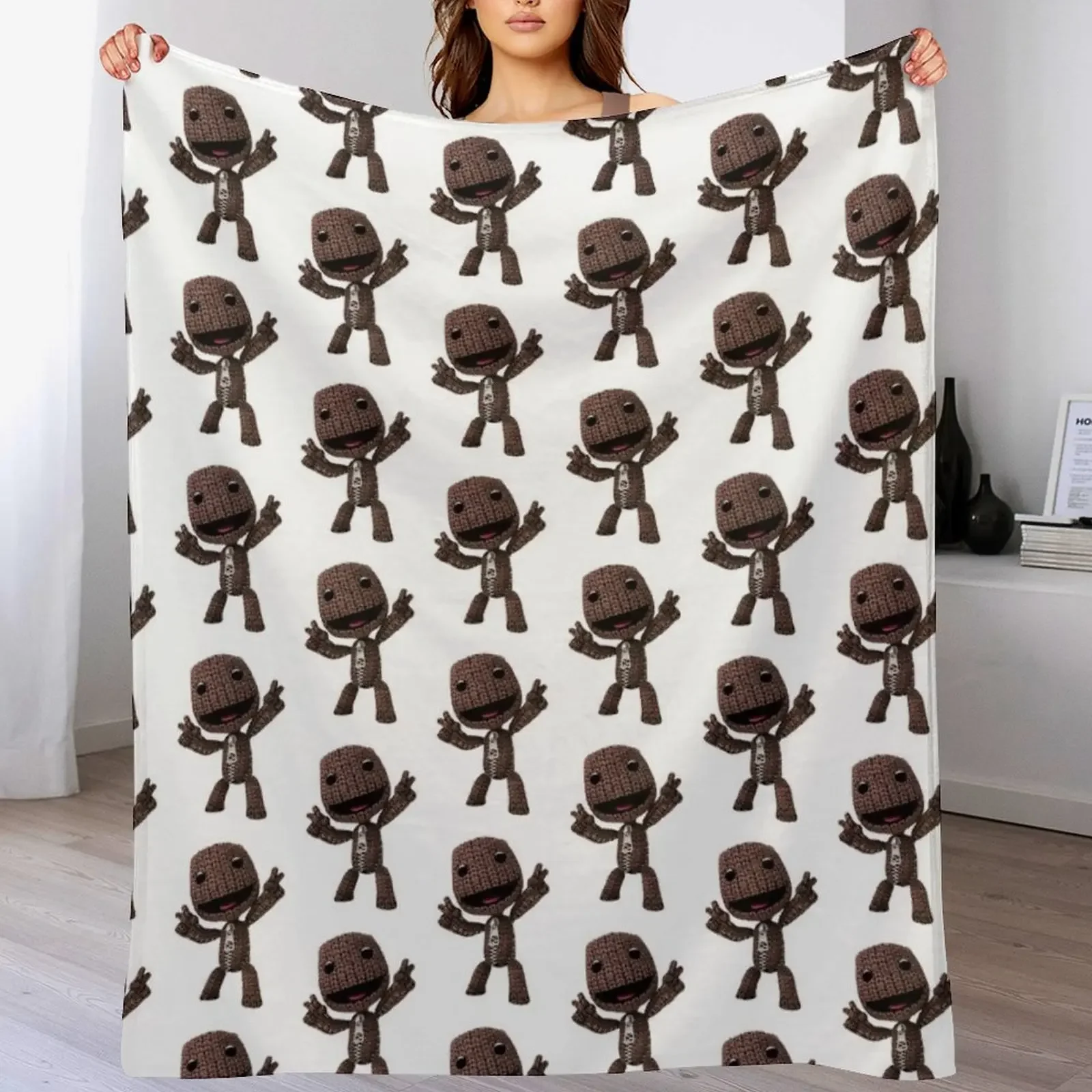 

LBP Sackboy Throw Blanket Thin Soft Big wednesday Blankets For Baby Blankets