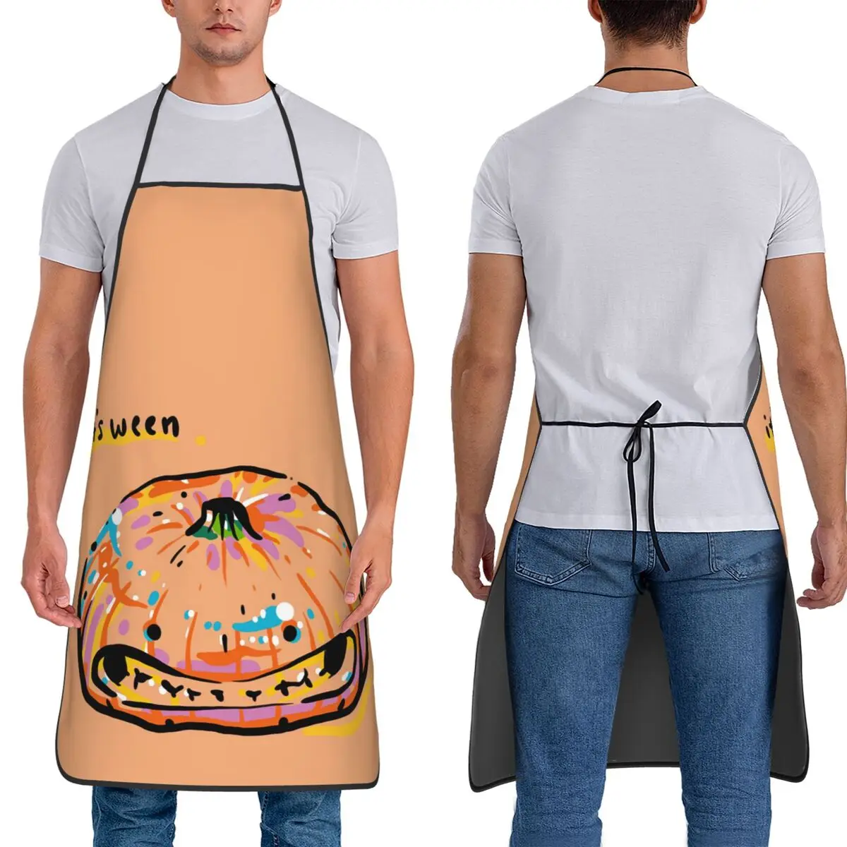 

It's Ween Apron Chef Cooking Baking Tablier Waterproof Bib Kitchen Cleaning Pinafore for Women Men Gardening