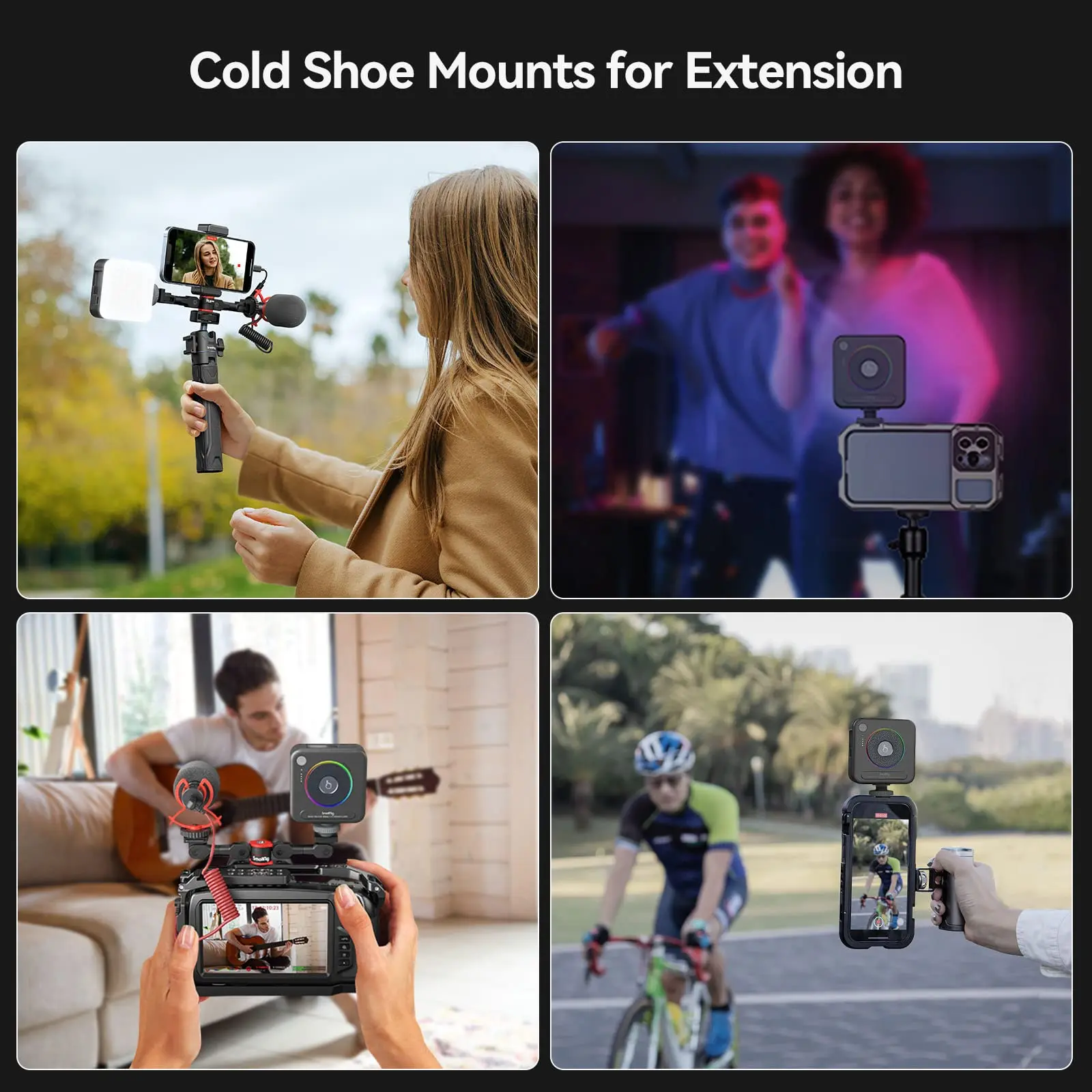 SmallRig Vibe P80 LED RGB Video Mười Hai Hiệu Ứng Ánh Sáng Cho Sony Canon Nikon Camera Giày Lạnh Phụ Kiện Đa Năng