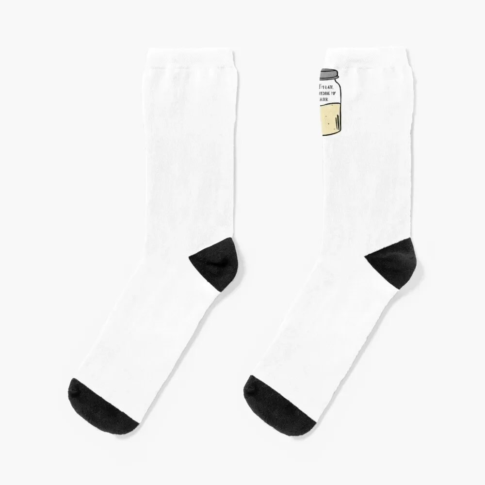 

Sorry I'm Late, I Was Feeding My Starter Socks happy new year cute Men's Socks Women's