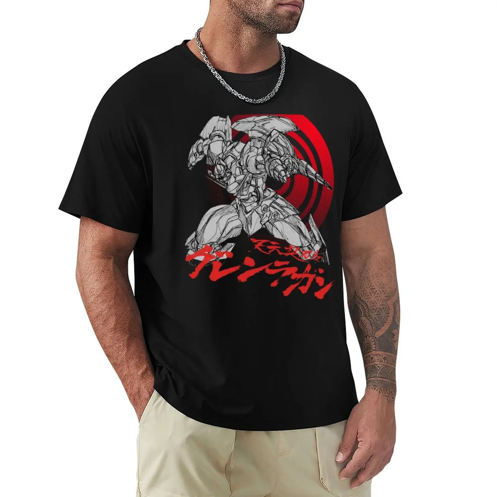 Gurren-Lagann T-Shirt quick-drying plus sizes vintage anime shirt baggy shirts T-shirt men