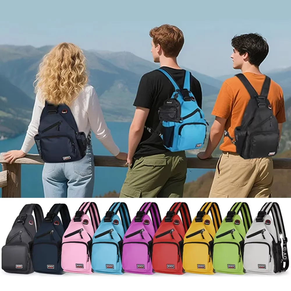 

9 Color Unisex Oxford Cloth Sports Bag Lightweight Casual Backpack Adjustable Strap Waterproof for Hiking Running Gym Travel
