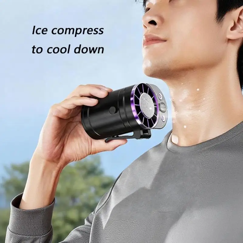 Portable Waist Clipping on Cooling Fan With 100 Speed Setting And Digital Display For Outdoor Activity And Work F19E