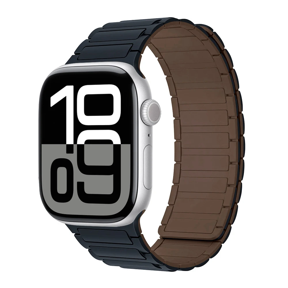 Magnetisches Schlaufenarmband für Apple Watch-Armbänder 46 mm 44 mm 40 mm 45 mm 41 mm 42 mm Silikonarmband iWatch Serie 11 10 9 8 7 6 SE Ultra 3