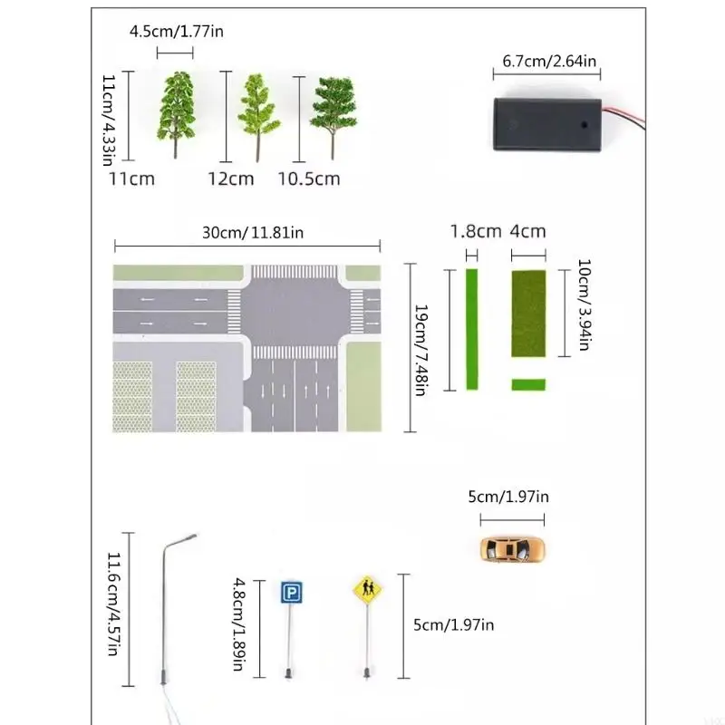 City Road Scene Model Kits HO Scale LED LED SPARTING MODEL STAND SET Y4QC