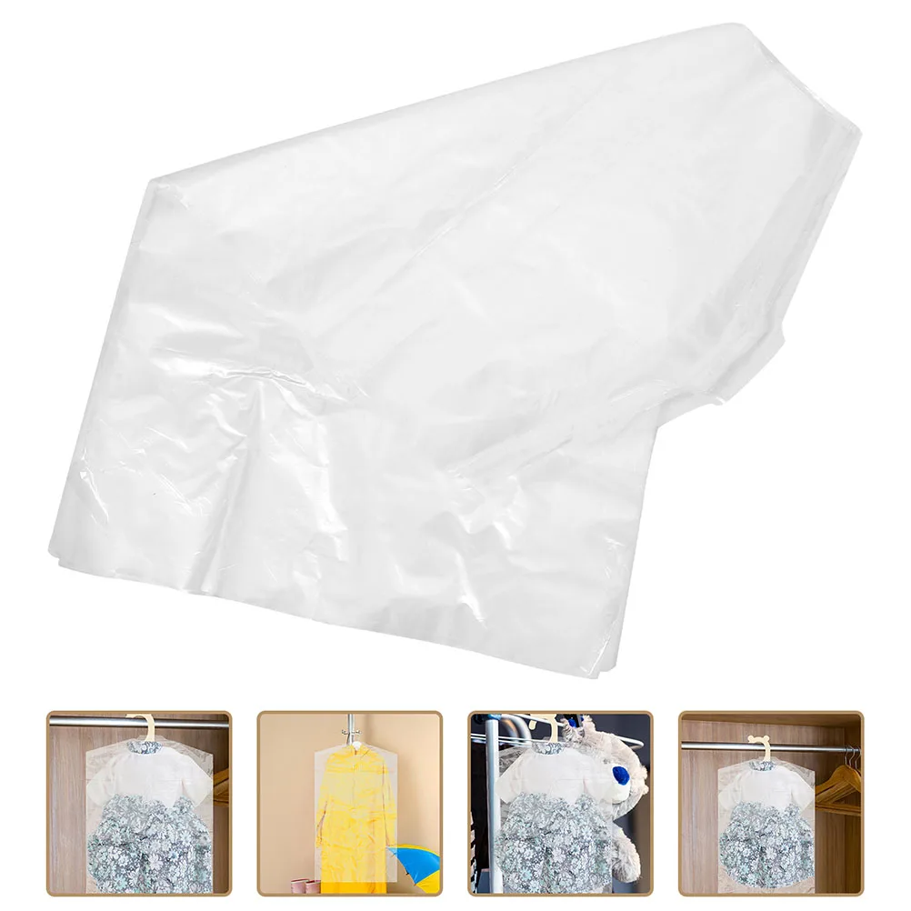 

40 Pcs Dust Jacket Clothing Bags for Hanging Clothes Cover Dress Garment Plastic Covers Pp Coats