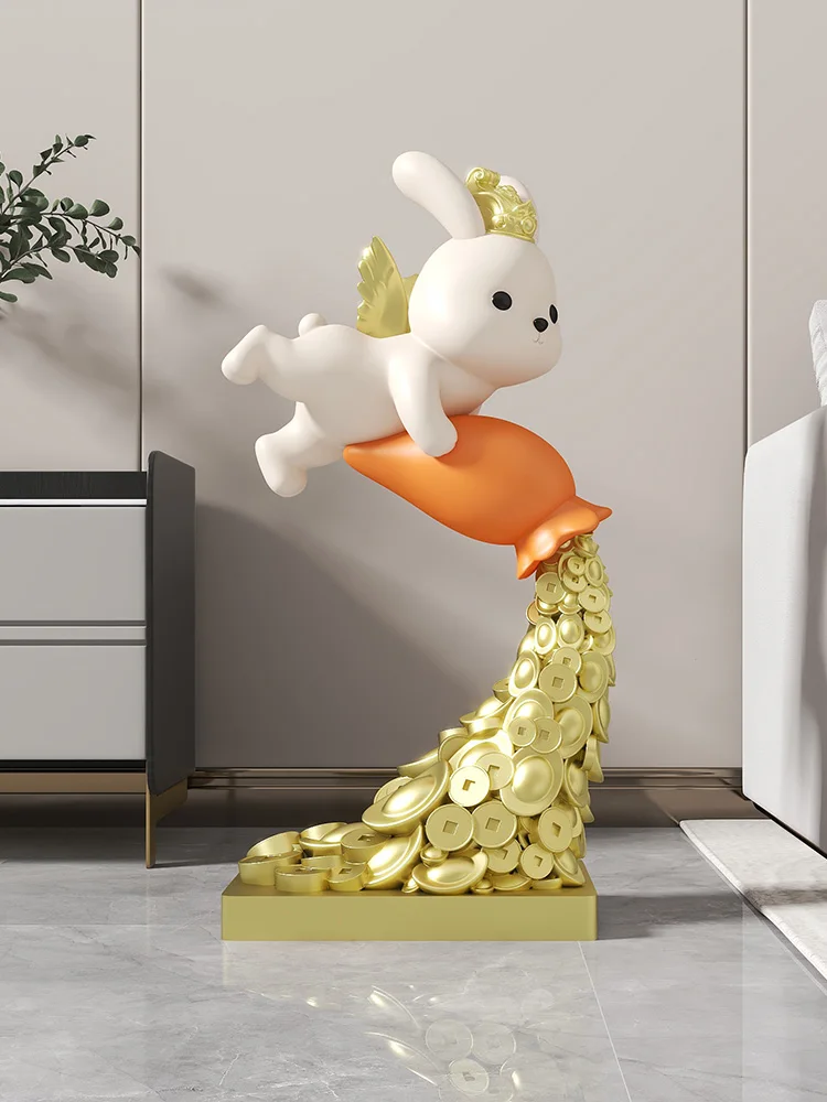 

Rich Rabbit Floor Ornaments Living Room Large Decorations Shop Opening Lucky Gift Company Office