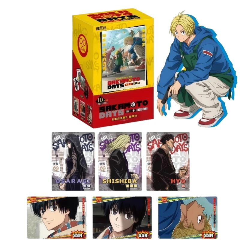 سلسلة أيام ساكاموتو الأصلية الرسمية بطاقة لهب عالية الدم الساخن مجموعة أنيمي الطرفية بطاقة لعبة هدية الصندوق الأصلي #1