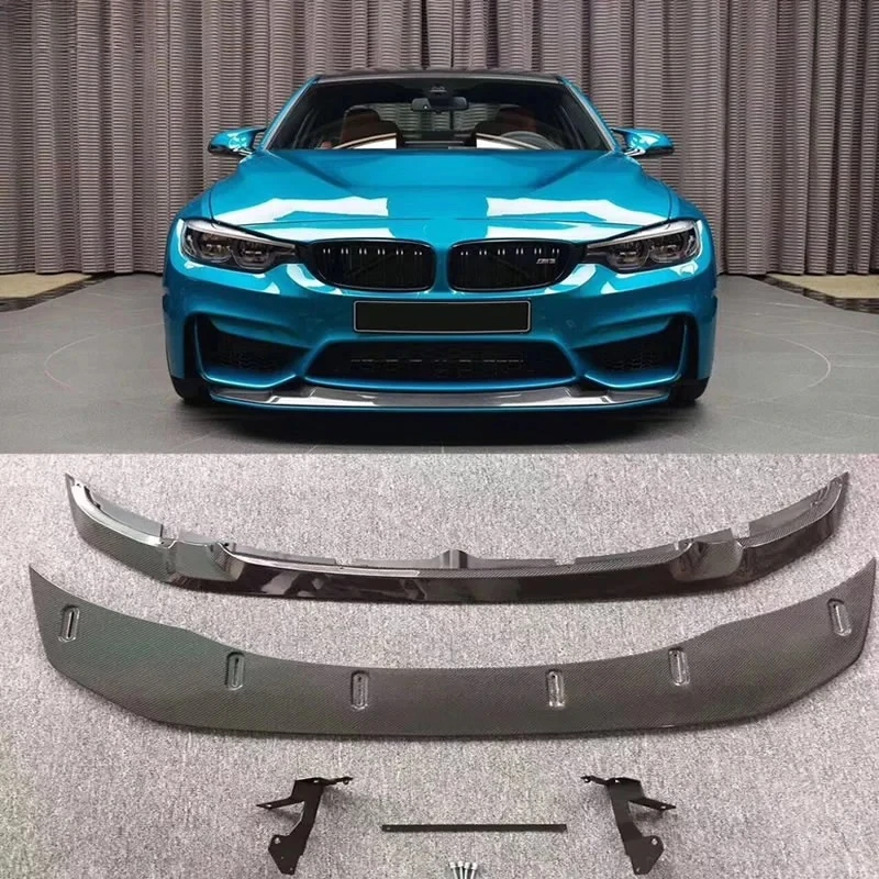 

For Bmw F80 F82 M3 M4 Gts Style High Quality Carbon Fiber Front Bumper Lip Diffuser Car Body Kit