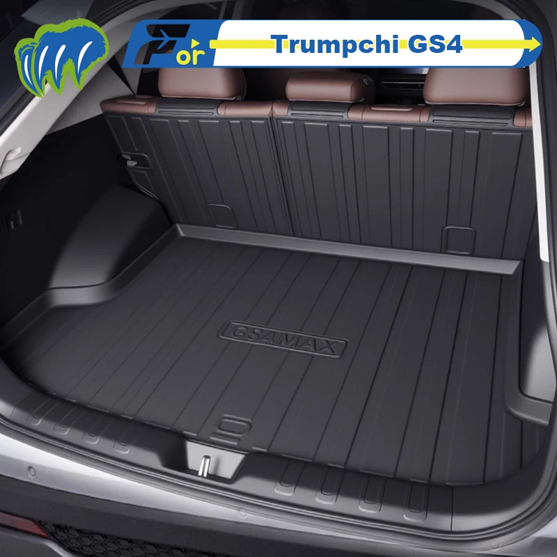 

For Trumpchi GS4 MAX 2024-2025 Custom Fit TPE Car Trunk Mat Cargo Mat 3D Shaped Laser Measured Trunk Liners Chair-back Mat