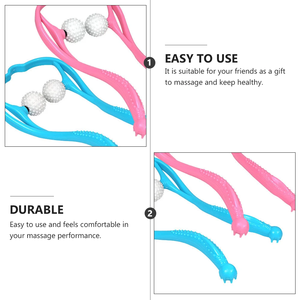 

2Pcs Cervical Vertebra Neck Massager Manual Clip Design Ergonomic Home Massager Tool for Relaxation and Health