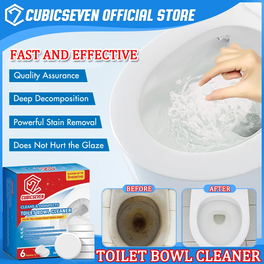 

Cubicseven Remove Urine Stain Dirt Deodorant Cleaning Deodorant Toilet Bowl Cleaner Automatic Effervescent Toilet cleaner Tablet