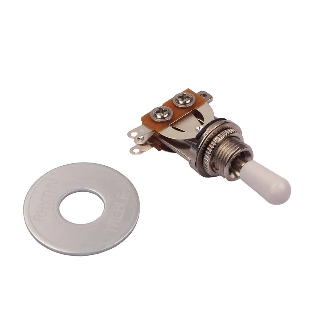 3 Way Straight Toggle Switch for Guitar Pickup Selection Electric Guitar Replacement Golden Metal Aluminum 5.1x3.35x3.3cm