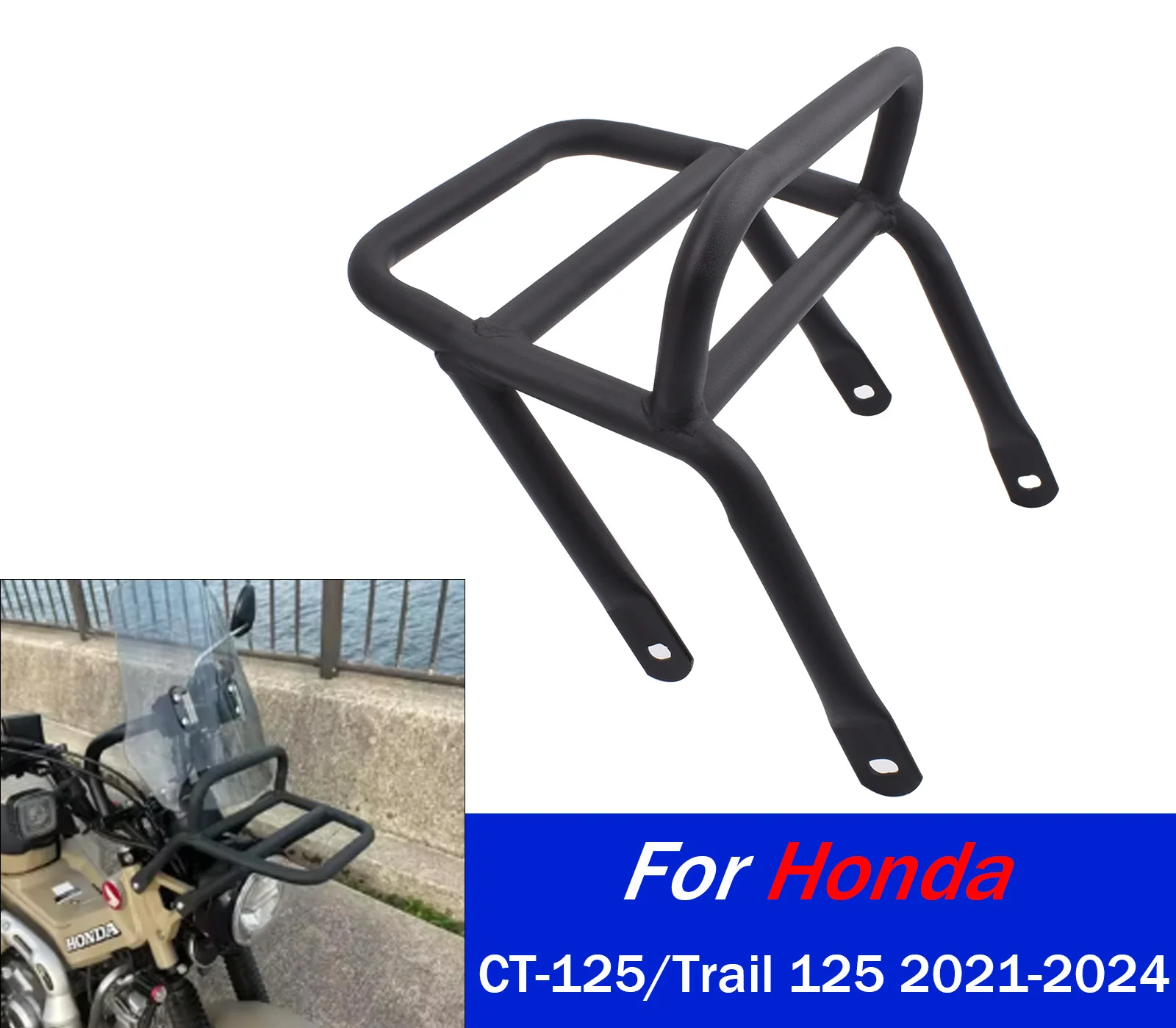 

CT125 Front Luggage Rack Holder Bracket For Honda Trail125 Hunter Cub 2020-2024 Motorcycle Carrier Tail Storage Support Shelf