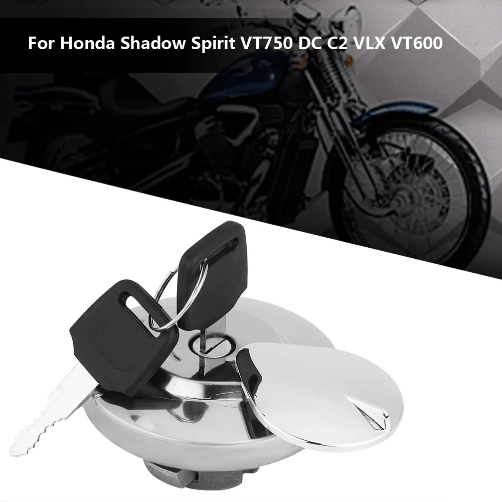 Motorcycle Fuel Gas Cap Tank Cover With 2 Keys For Honda Shadow Spirit VT750 DC C2 VLX VT600