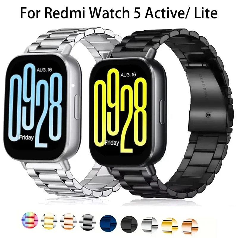 22mm Metal strap For Redmi Watch 5 Lite Band 20mm Stainless Steel For Redmi Watch 5 Active Correa Xiaomi Watch S4 Watchbands