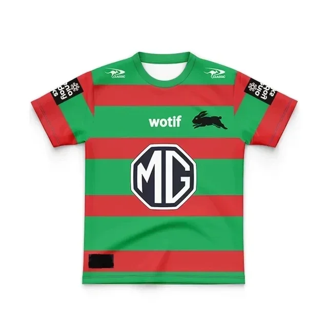 2024 South Sydney Rabbitohs Kids Home / Away / Training Rugby Jersey - Mens Size:16-26（Print Name Number）Top Quality