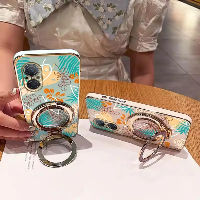 Nova 9SE Line leaf Plating Phone Case For Huawei Nova 13Pro 12Pro 10Pro 11SE 12 11 11Pro 10 Mate 60Pro 60 70 70Pro Cover