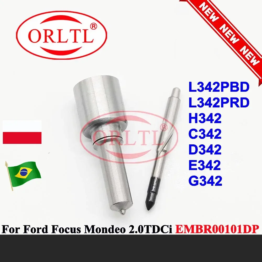 Inyector Diesel ORLTL L342PRD, Boquilla L342PBD H342 C342 D342 E342 G342 para Ford Focus Mondeo 2.0TDCi EMBR00101DP