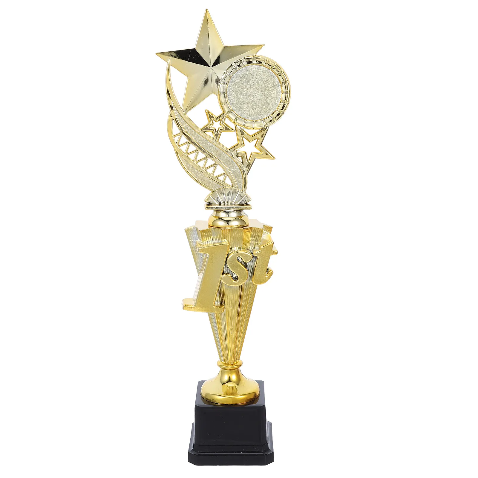 Star Trophy Gold First Place Plastic Winner Award Sports Competition School Tournament Athletic Event Football Soccer Tournament view 2