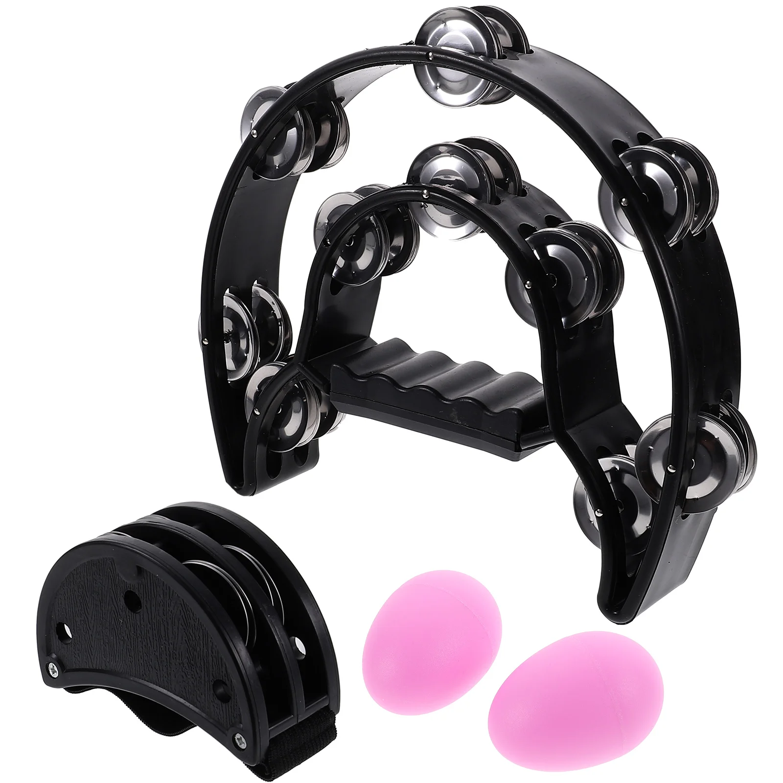 

6 Pcs Kids Percussion Musical Instrument Set Foot Tambourine Jingle Bells Rhythm Education Toy Bright Sound