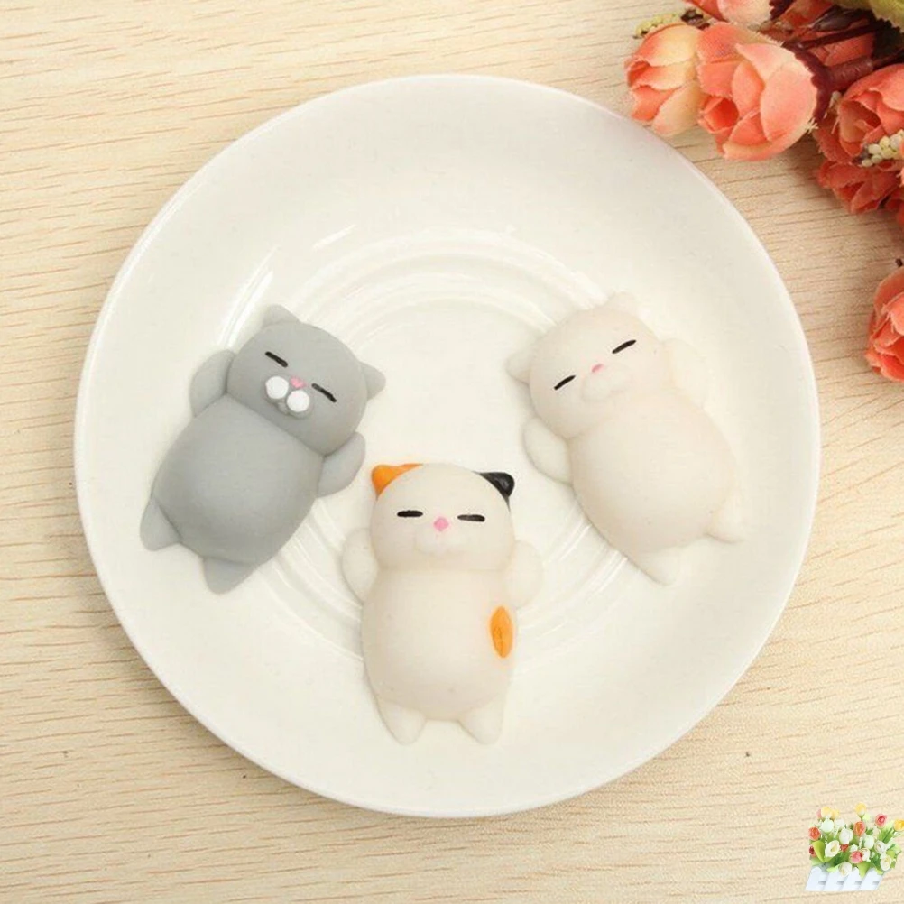 Mochi Cute Squishy Stress Reliever For Phone Case Straps Cat Squeeze Healing Fun Kawaii Kids Adult Toy