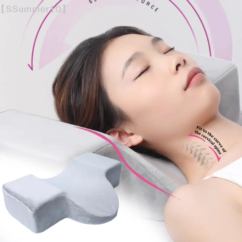 【SSummer10】Soft Memory Pillow for Eyelash Extension - Velvet Material Makeup Tool for Salon or Sleeping【SS】