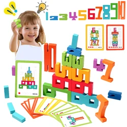 Wooden Digital Building Blocks Creative Puzzle Stacking Toys Montessori Educational Toys for Kids Preschool Learning Activities