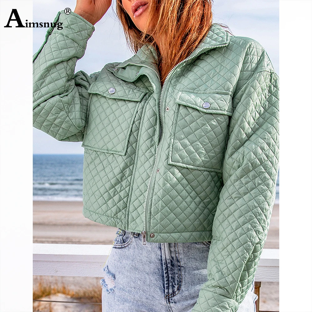 

Women Cotton Jackets 2022 Fashion Pleated Tops Streetwear Women's Pocket Design Coats Winter Warm Outerwear Sexy Femme Clothing