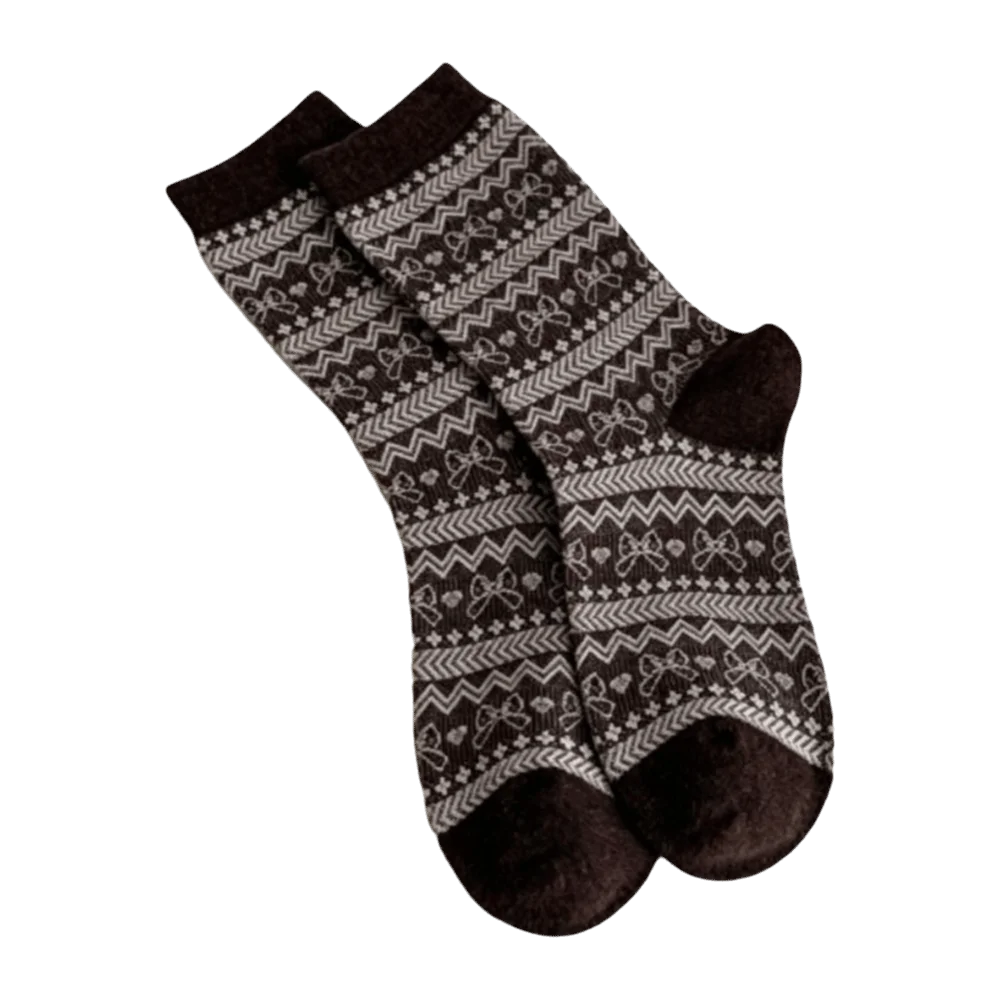 Versatile Bow Autumn Winter Socks Cotton Stripes Mid Calf Socks Korean Style Women Tube Socks JK