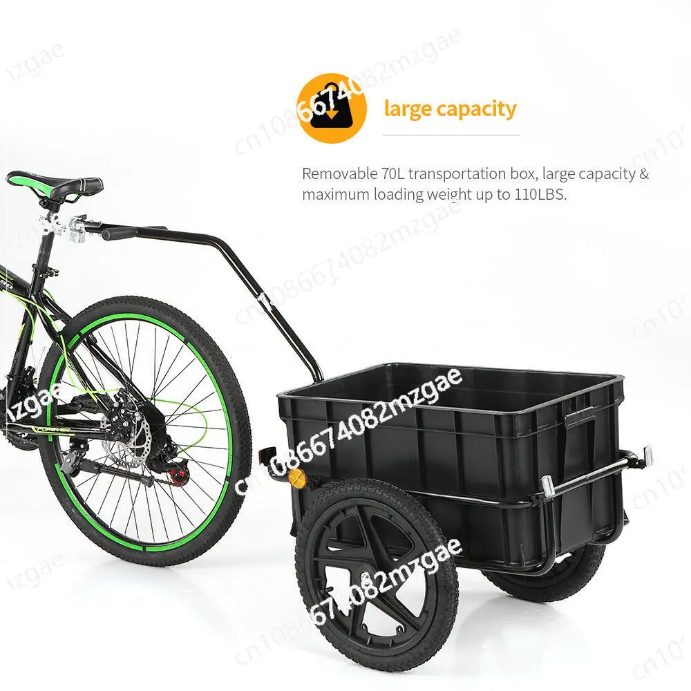 Bicycle trailer, rear trailer, riding travel truck, cargo pulling, steel luggage, universal artifact