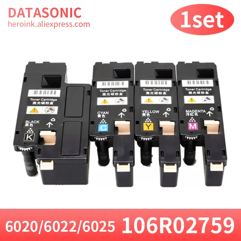 4color Toner 106R02756 106R02757 106R02758 106R02759 Toner Cartridge For Xerox Phaser 6020 6022 WorkCentre 6025 6027 Printers