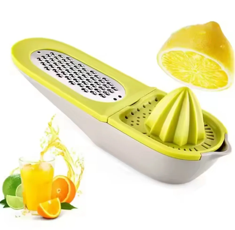 

3-in-1 Citrus Juicer Zester Manual Lemon Orange Squeezer Hand Press Dishwasher