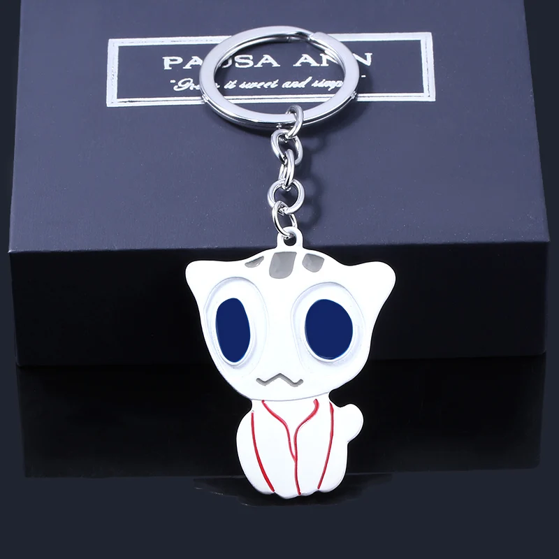 سلسلة مفاتيح لطيفة على شكل قطة كرتونية للنساء والرجال ، قلادة أسطورة زيلدا ، سلسلة مفاتيح ، مجوهرات