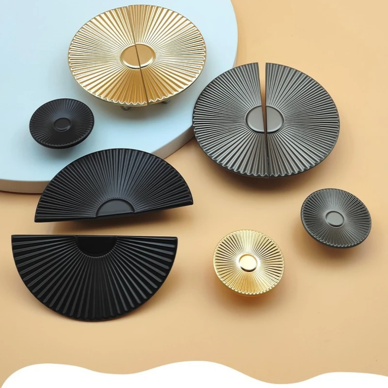 

Zinc alloy semi-circular fan-shaped wardrobe cabinet drawer cabinet bathroom cabinet handle