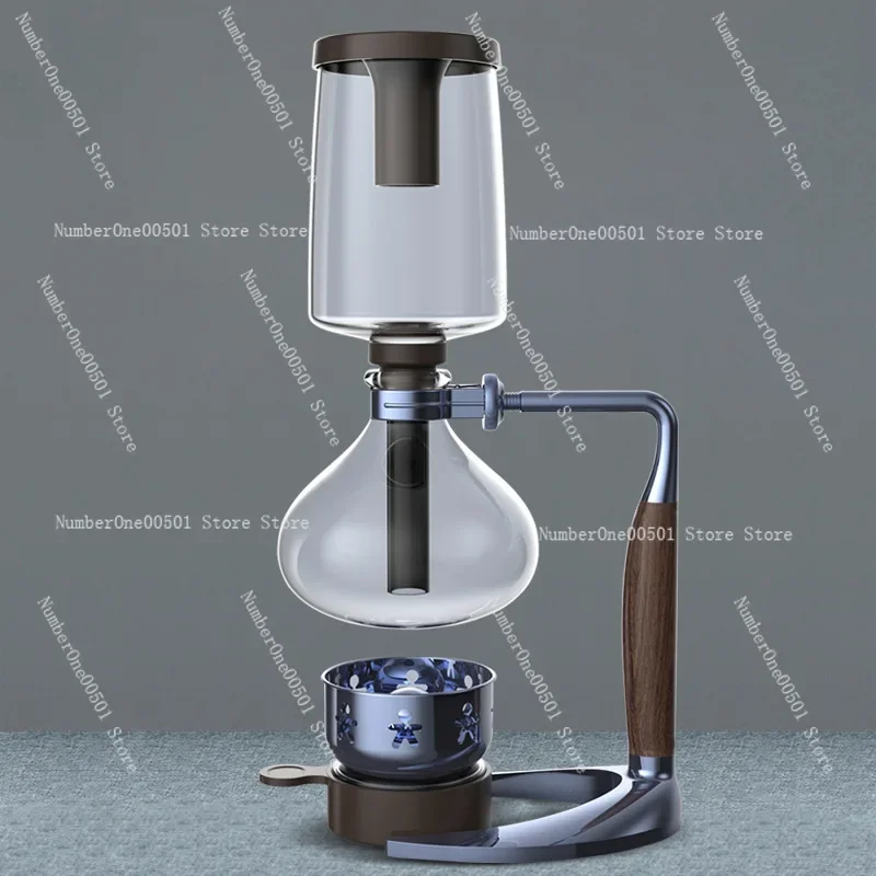 Siphon Coffee Maker Glass Stovetop Brewer Manual Pour Over Coffee Pot Home Brewing System -095