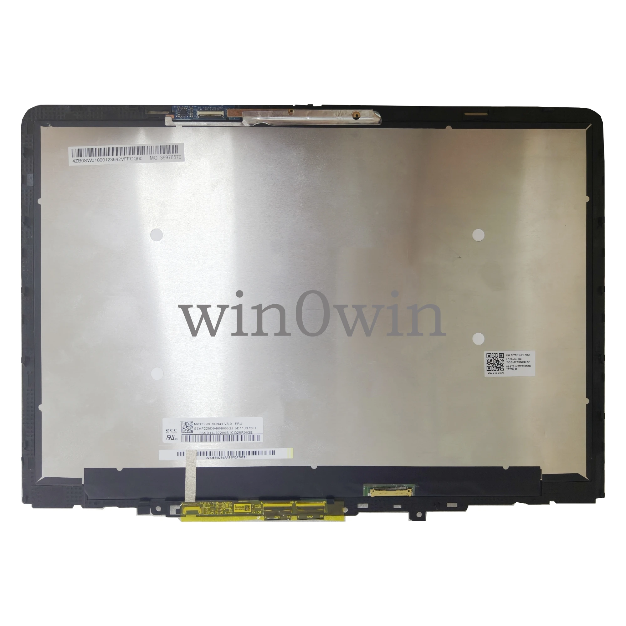 

For The Lenovo 500W Gen 4 (82VR) Series FRU 5D11J37201 12.2 Inch LCD Touch Screen Assembly NV122WUM-N41