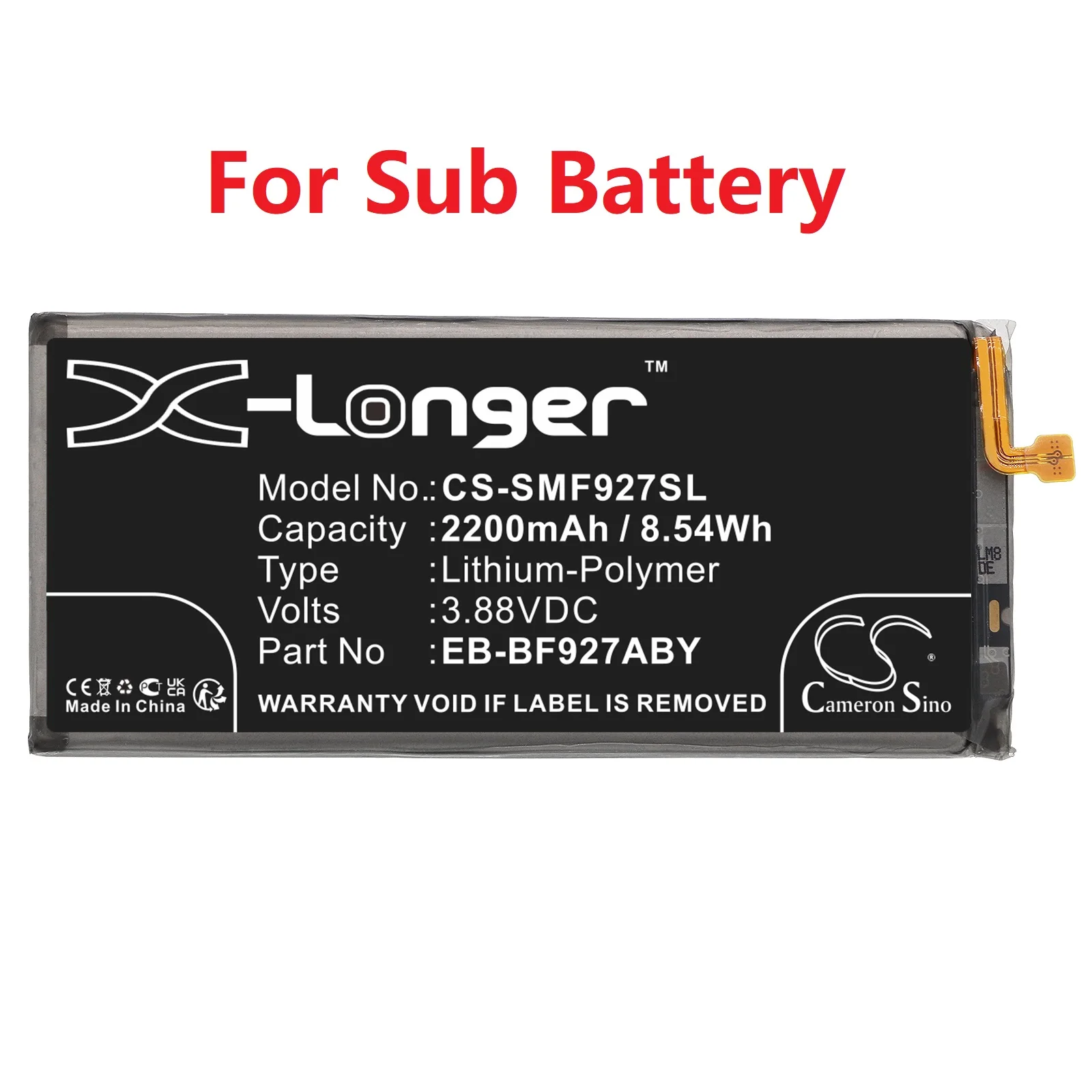 3.88V 2000mAh/2200mAh Battery EB-BF927ABY for Samsung Galaxy Z Fold 3 5G, SM-F9260, W2022,F926B,F926W,F926U,F926N,F926T,SM-F926J